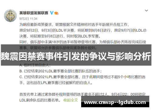 魏震因禁赛事件引发的争议与影响分析 魏震因禁赛事件引发的争议与影响分析